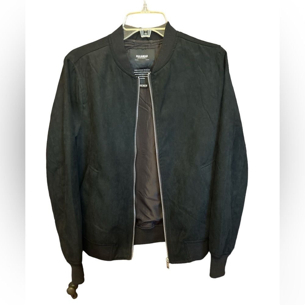 Pull & Bear Black Bomber Jacket Size EUR XS